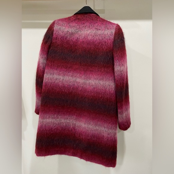 Pink Ombre Mohair and Wool Winter Coat Blazer Jacket Clements Ribeiro XS - Picture 7 of 11